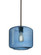 Besa Niles 10 Pendant, Blue Bubble, Bronze Finish, 1x4W LED Filament (127|1TT-NILES10BL-EDIL-BR)
