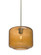 Besa Niles 10 Pendant, Amber Bubble, Satin Nickel Finish, 1x60W Medium Base T10 (127|1TT-NILES10AM-SN)