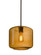 Besa Niles 10 Pendant, Amber Bubble, Bronze Finish, 1x4W LED Filament (127|1TT-NILES10AM-EDIL-BR)