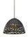 Besa Kiev Stem Pendant, Black, Satin Nickel Finish, 1x60W Medium Base (127|1TT-KIEVBK-SN)