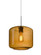 Besa Niles 10 Pendant, Amber Bubble, Satin Nickel Finish, 1x4W LED Filament (127|1JC-NILES10AM-EDIL-SN)