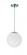 1 Light Small Pendant with White Glass (20|56891-CH-WG)