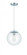 Gaze 1 Light 10'' Pendant in Chrome (20|56891-CH)