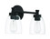 Henning 2 Light Vanity in Flat Black (20|12716FB2)