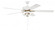 Super Pro 101 60'' 5-Blade Ceiling Fan in White/Satin Brass w/ White/Washed Oak Blades (20|S101WSB5-60WWOK)
