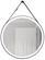 30” Round Front Lit LED Mirror, dimmer, defogger, removable decorative strap & hardware, 3000K (20|MIR105-FB)