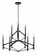 The Reserve 9 Light 2-Tier Chandelier in Flat Black/Satin Brass (20|55529-FBSB)