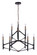 The Reserve 9 Light 2-Tier Chandelier in Flat Black/Satin Brass (20|55529-FBSB)