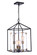 Aaron 4 Light Acrylic Pendant in Flat Black/Satin Brass (20|P986FBSB4)