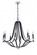 Esme 8 Light Chandelier in Flat Black/Matte White (20|57628-FBMWW)