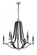 Esme 9 Light Chandelier in Flat Black/Matte White (20|57629-FBMWW)