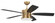 Dominick 52'' 5-Blade Ceiling Fan in Satin Brass w/ Flat Black/Black Walnut Blades; Integrated Li (20|DMK52SB5)