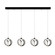 Rose 4 Light LED Chandelier Black (12|AC6734BK)