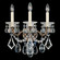 La Scala 3 Light 120V Wall Sconce in Florentine Bronze with Clear Heritage Handcut Crystal (168|5002-83)