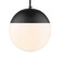 Golden Lighting Dixon 1-light 12in Pendant and Matte Black shade and Opal Glass (36|3218-L BLK-BLK)