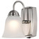8 Watt; LED 1 Light Vanity Fixture; 3000K; Brushed Nickel with Alabaster Glass; With Switch (81|62/1569)