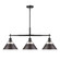 Yep by Golden Lighting Orwell 3-light Island Light in Matte Black and Rubbed Bronze shade (36|3306-LP BLK-RBZ)