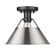Yep by Golden Lighting Orwell 1-light Flush Mount in Matte Black and Pewter shade (36|3306-FM BLK-PW)
