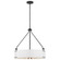 Halter; 4 Light Pendant; Medium Base; 60 Watt; Matte Black Finish; White Fabric Shade (81|60/7692)