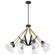 Starlight; 8 Light Chandelier; Medium Base; 60 Watt; Matte Black Finish; Clear Seeded Glass (81|60/7686)