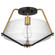 Starlight; 1 Light Semi Flush Mount; Medium Base; 60 Watt; Matte Black Finish; Clear Seeded Glass (81|60/7683)