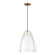 Norman modern 1-light LED indoor dimmable ceiling hanging single pendant light in satin brass gold f (7725|6551801EN3-848)