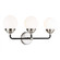 Cafe mid-century modern 3-light indoor dimmable bath vanity wall sconce in brushed nickel silver fin (7725|4487903-962)