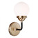 Cafe mid-century modern 1-light indoor dimmable bath vanity wall sconce in satin brass gold finish w (7725|4187901-848)