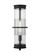 Alcona transitional 1-light LED outdoor exterior large wall lantern in black finish with clear flute (7725|8726701EN7-12)