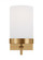 Zire dimmable indoor 1-light LED wall light or bath sconce in a satin brass finish with etched white (7725|4190301EN3-848)