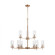 Zire dimmable indoor 9-light chandelier in a satin brass finish with clear glass shades (7725|3190309-848)