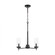 Zire dimmable indoor 3-light chandelier in a midnight black finish with clear glass shades (7725|3190303-112)