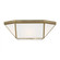 Morrison modern 2-light indoor dimmable ceiling flush mount in satin brass gold finish with smooth w (7725|7579452-848)