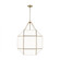 Morrison modern 4-light LED indoor dimmable ceiling pendant hanging chandelier light in satin brass (7725|5279454EN-848)