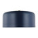 Malone transitional 1-light LED indoor dimmable large ceiling flush mount in navy finish with navy s (7725|7705401EN3-127)