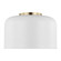 Malone transitional 1-light LED indoor dimmable small ceiling flush mount in matte white finish with (7725|7505401EN3-115)