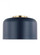 Malone transitional 1-light indoor dimmable small ceiling flush mount in navy finish with navy steel (7725|7505401-127)