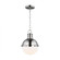 Hanks transitional 1-light LED indoor dimmable mini ceiling hanging single pendant light in brushed (7725|6177101EN3-962)
