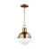Hanks transitional 1-light LED indoor dimmable mini ceiling hanging single pendant light in satin br (7725|6177101EN3-848)