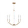 Greenwich modern farmhouse 5-light indoor dimmable chandelier in satin brass gold finish (7725|3167105-848)