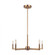 Fullton modern 5-light LED indoor dimmable chandelier in satin brass gold finish (7725|3164205EN-848)