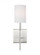 Foxdale transitional 1-light LED indoor dimmable bath sconce in brushed nickel silver finish with wh (7725|4109301EN-962)