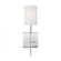 Foxdale transitional 1-light indoor dimmable bath sconce in brushed nickel silver finish with white (7725|4109301-962)