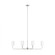 Foxdale transitional 6-light LED indoor dimmable linear chandelier in brushed nickel silver finish w (7725|3609306EN-962)