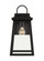 Founders modern 1-light LED outdoor exterior large wall lantern sconce in black finish with clear gl (7725|8748401EN7-12)