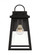 Founders modern 1-light LED outdoor exterior medium wall lantern sconce in black finish with clear g (7725|8648401EN7-12)