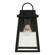 Founders modern 1-light LED outdoor exterior medium wall lantern sconce in black finish with clear g (7725|8648401EN3-12)