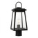 Founders modern 1-light LED outdoor exterior post lantern in black finish with clear glass panels an (7725|8248401EN3-12)