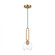 Codyn contemporary 1-light indoor dimmable mini pendant in satin brass gold finish with clear glass (7725|6155701-848)
