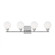 Clybourn modern 4-light indoor dimmable bath vanity sconce in chrome finish with white milk glass sh (7725|4461604-05)